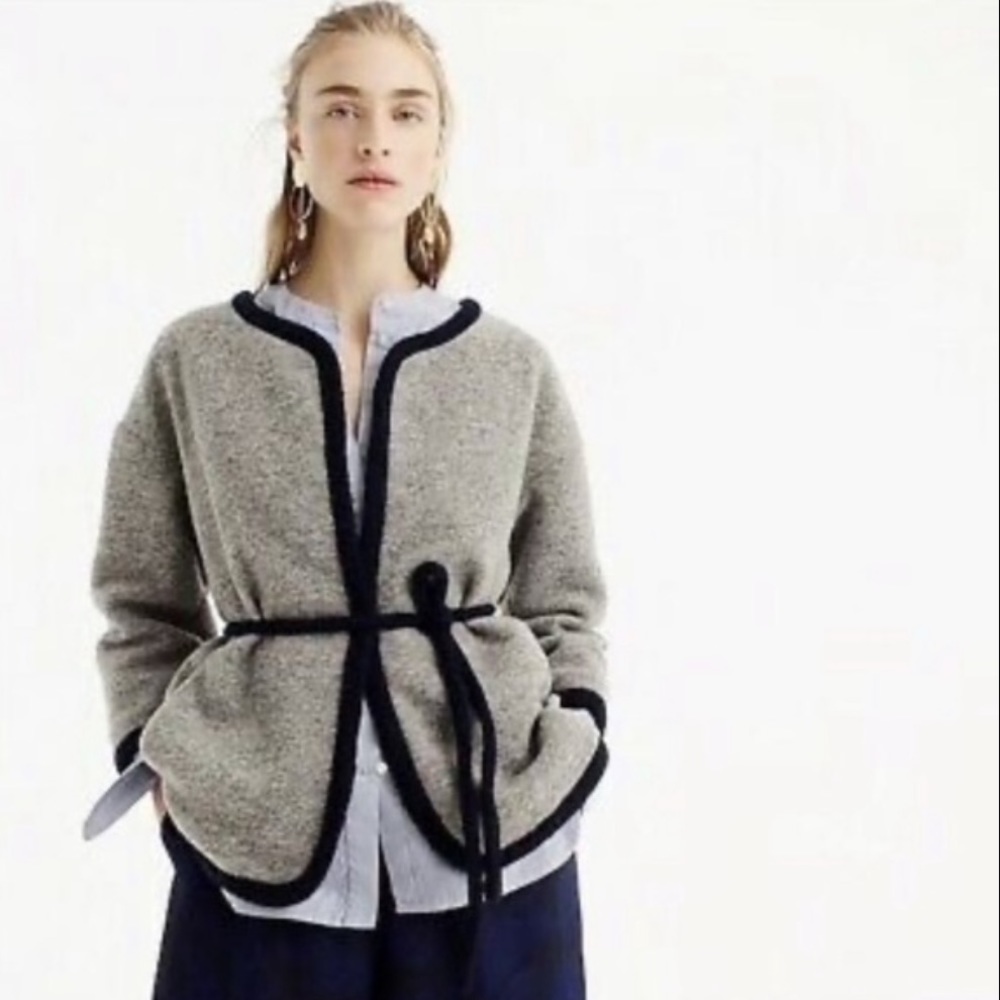 J Crew Wrap Blazer in Boiled Wool